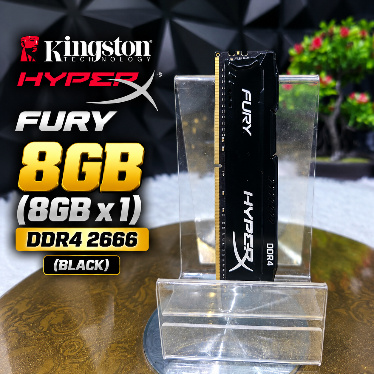 (DDR4 ) - Kingston HyperX FURY 8G/2666 8*1 (BLACK)